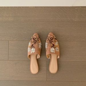 Mango blush slip shoes